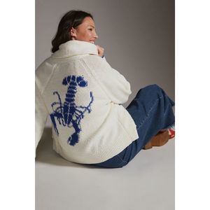 Anthropologie Maeve Shawl Collar Lobster
Sweater Cardigan Super Rare